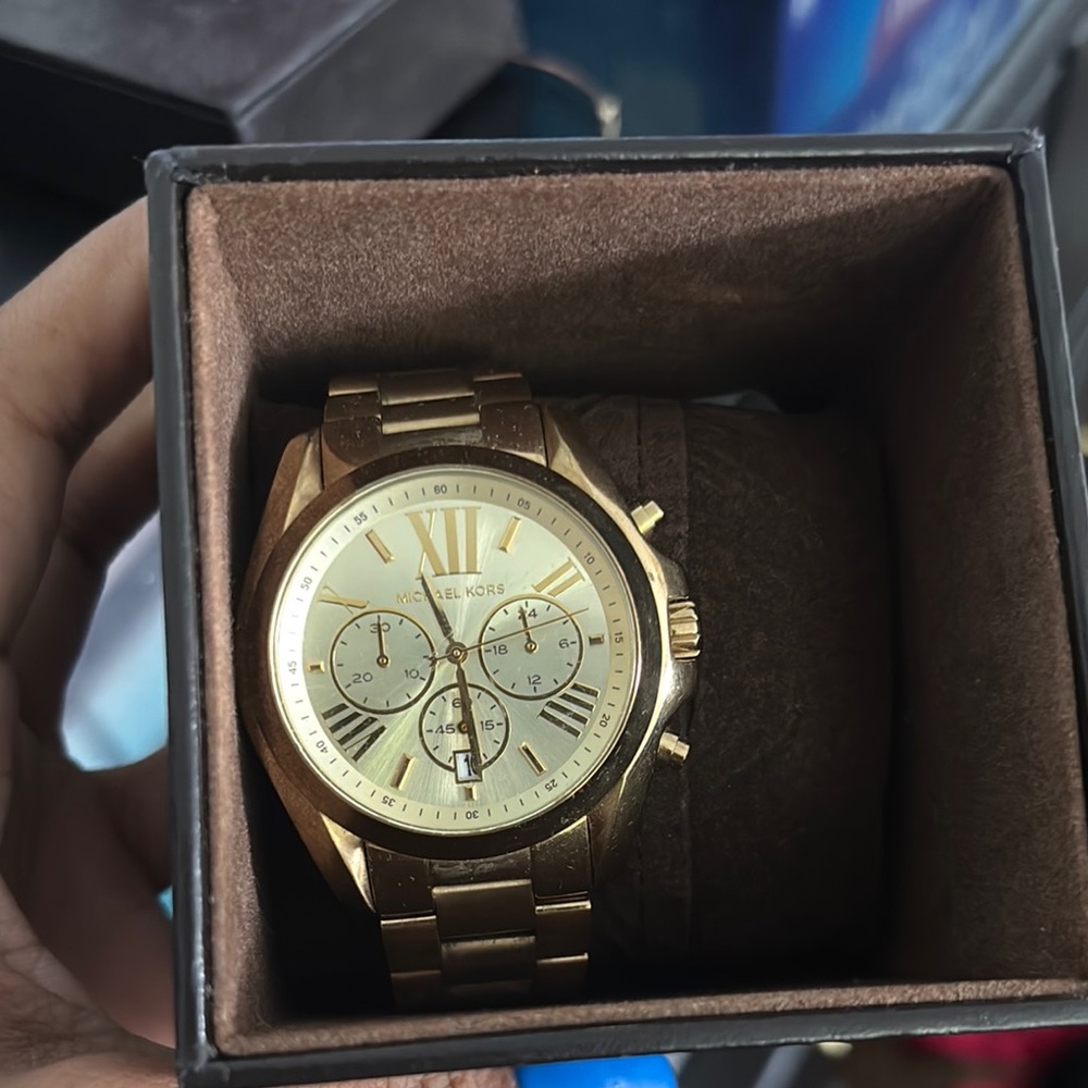 Michael Kors Gold-Tone Chronograph Timepiece